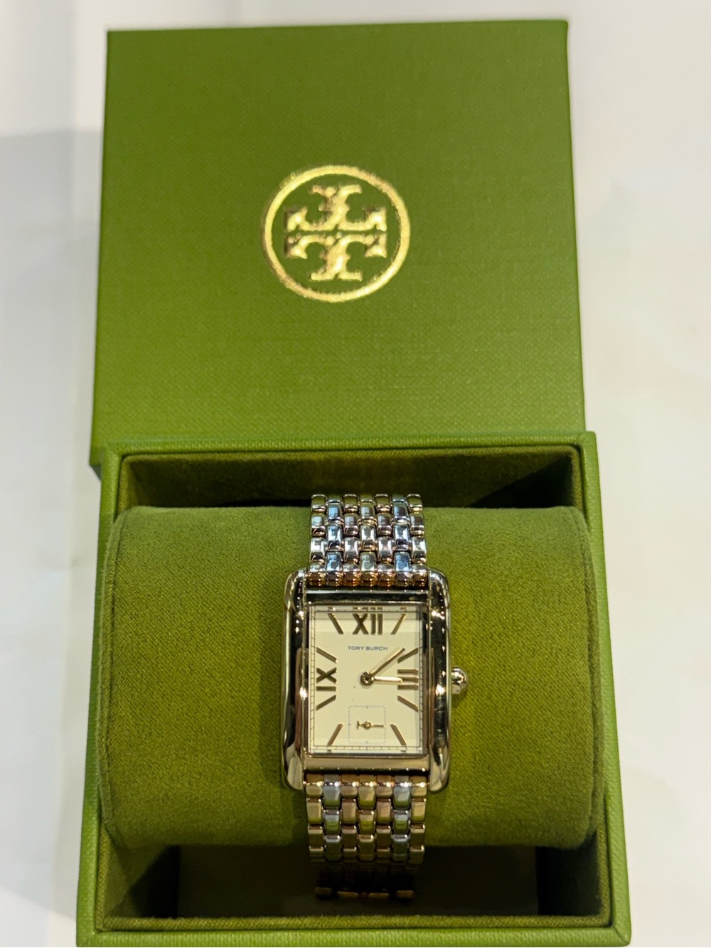 Tory Burch Women's Eleanor Three-Hand Tri-Tone Stainless Steel Watch TBW1078